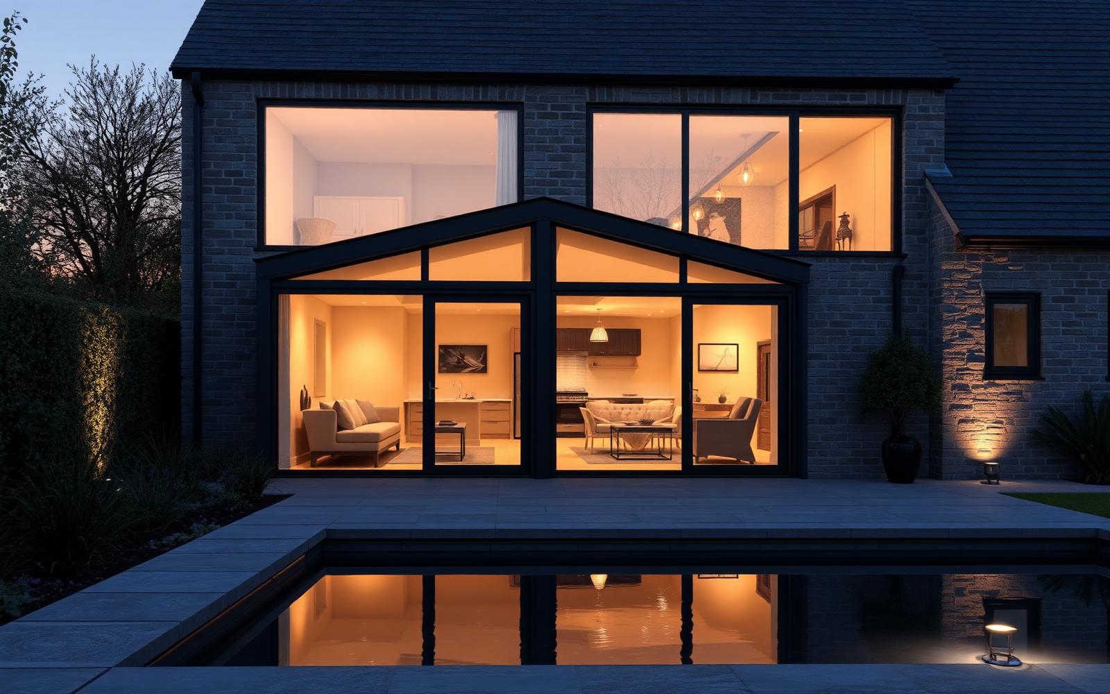 Exterior at twilight