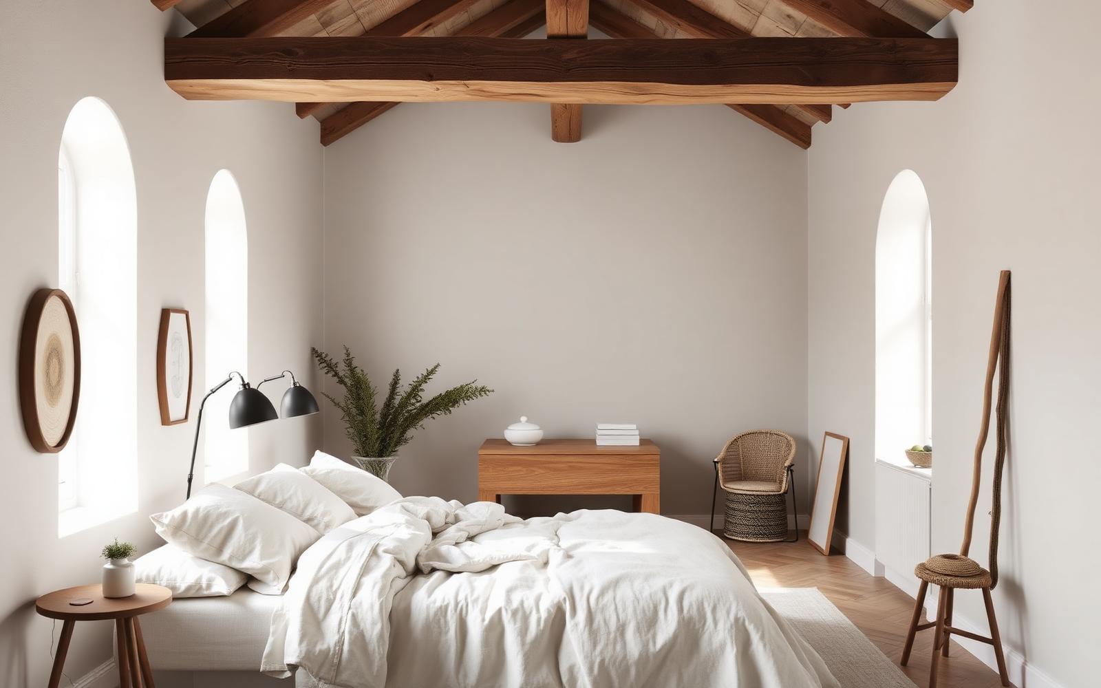 Interior render in evening light